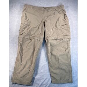 REI Co-op Sahara Convertible Cargo Pants Mens 46W x 30L Khaki Tan Relaxed Hiking